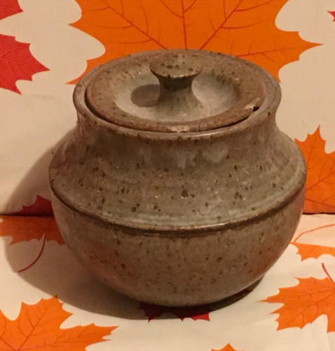 Pottery jar with lid - pottery, lid,
