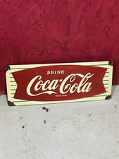 coca cola enamel sign