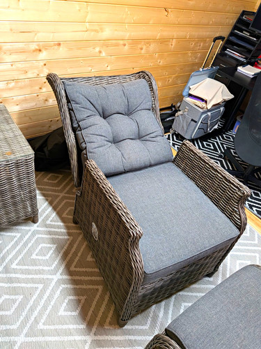Grey rattan wicker - grey, 5-piece