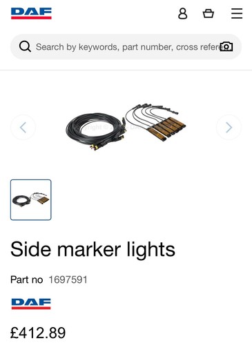 Daf side marker lights with
