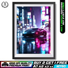 LAMBORGHINI HURACAN Wall Art Print Poster Super Sport Car Large Size A4 A3 A2 A1