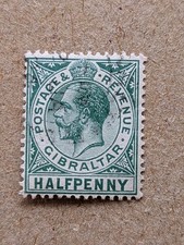 Gibraltar 1910-36 Used. King George V Halfpenny Green. L388