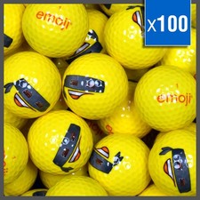 Emoji Official Novelty Golf Balls Bandit Emoji Fun Gift Set Bulk Lot 100 Pack