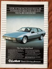 Lotus Excel Advert with one for Dutton Sierra kit cars on the reverse.