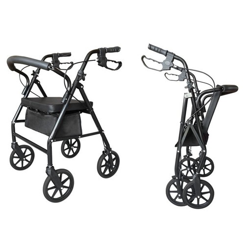 Steel walker with - with, black