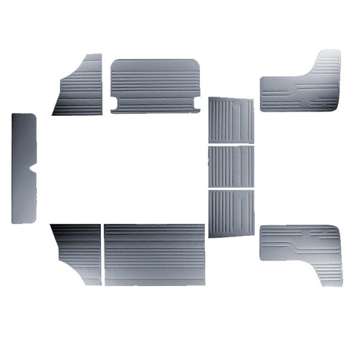 Door panel piece set - set, grey