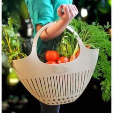 Garden Colander Harvest Basket Blue Trug Durable Market Vegetable Fruit Holder