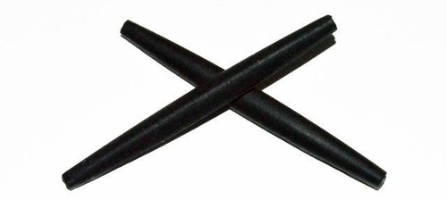 New black rubber ear socks - rubber, for