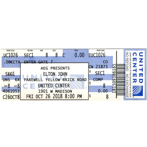 Elton john concert ticket - elton,