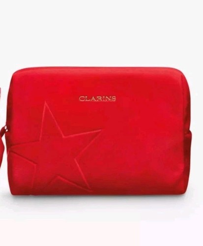 Clarins rasberry cosmetic bag - cosmetic,