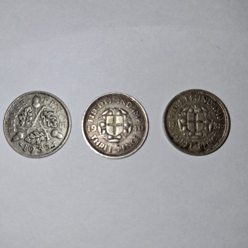 Pre 1947 three pence coins - pence,