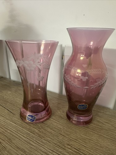 Two vintage bohemian glass - two,