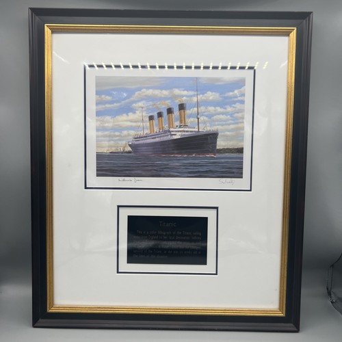 Rare framed titanic print - rare!,