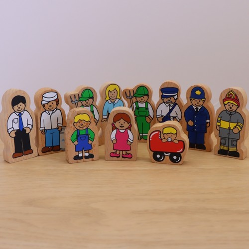 Wooden train track people - wooden,