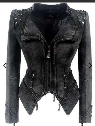 Jacket womans studded riveted - studded,