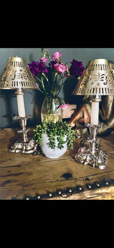 Silver spring loaded candle - spring,