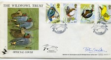 1980 BIRDS GREAT BRITAIN BENHAM FDC SIGNED the late NATURALIST PETER SCOTT VGC