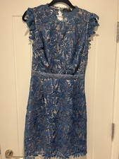 Reiss Lace Dress Blue Size 10