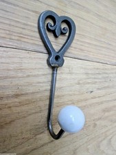 Rustic iron Retro hook hat & coat hook Victorian old style hanger home peg