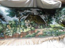 VINTAGE WOVEN TAPESTRY FRINGED