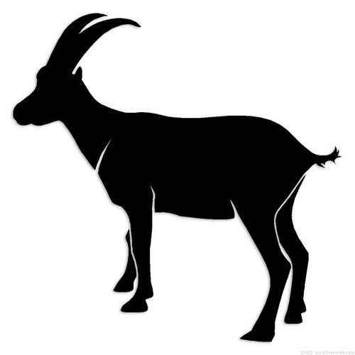 Goat horns decal sticker - -,