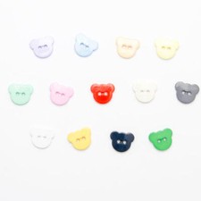 15mm 2 Hole Teddy Bear Head Shape Buttons Various Colour  Sewing, Crafting