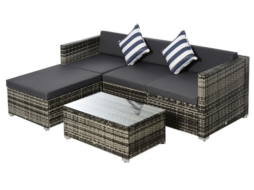 Outsunny rattan garden sofa - rattan,