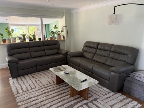 Seater leather recliner sofa - seater,