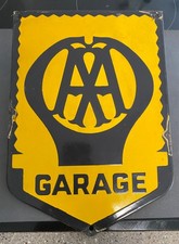 AA Car Garage Recovery Metal Enamel Advertising Sign