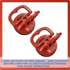 2 Mini 10kg Suction Cup Lifter Sucker Pad Carrying Grabbing Dent Puller Glass
