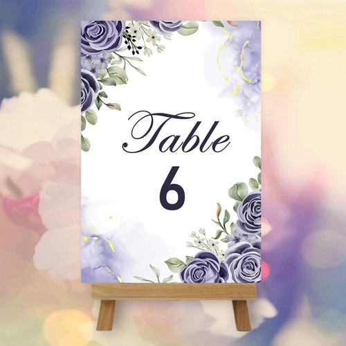 Purple floral wedding - wedding, table