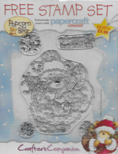 Crafter's Companion Christmas Clear Stamp Set for cardmaking, scrapbooking