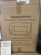 imaginfires El Fuego Bio Ethanol Fireplace. Black - wall mounted. J31 M62. 
