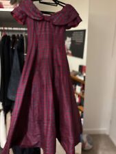 ball gown from monsoon, pure Thai silk, tartan pattern, size small, organza 