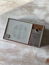 1968 Perdio Popsy 2 Transistor Radio Working Vintage Portable LW/MW Grey Case
