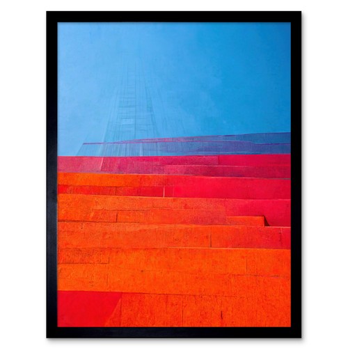 Steps blue purple pink - purple, orange