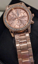 Rose Gold Coloured Geneva Watch