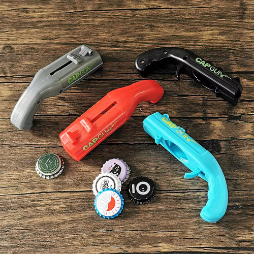 Cap gun beer bottle - cap, opener