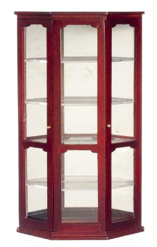 Dolls house mahogany - dolls, mirrored
