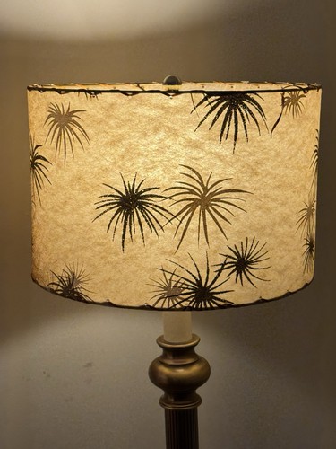 Vtg fiberglass lamp shade drum - lamp,