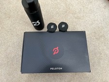 Peloton Cycling Shoes/Cleats Size 4 Euro37, Water Bottle & 2no Weights bundle