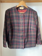 Vintage c.1950s Pendleton Wool Jacket Women's, Brown/Red Plaid, Size S/M