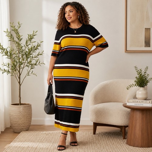 Nwt midi sweater dress rib - midi,