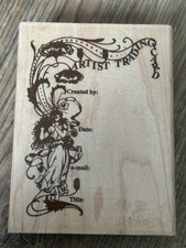 Wooden Rubber Crafting Stamp
