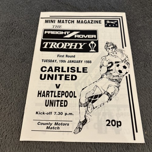 Carlisle hartlepool 1987 - v,