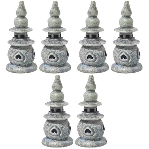 Resin mini pagoda statue set - mini,