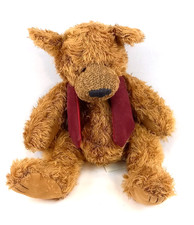 Russ Berrie Woodroffe Brown Bear With Red Waistcoat Working Growler 2019