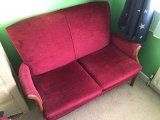 Parker Knoll Burgundy 2 Seater Chair