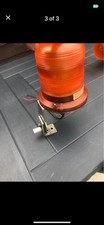 12v Orange Flashing Beacon Mounted On Stainless steel Fold Down Bracket