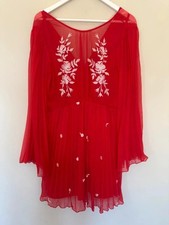 ASOS Red Dress Embroidered